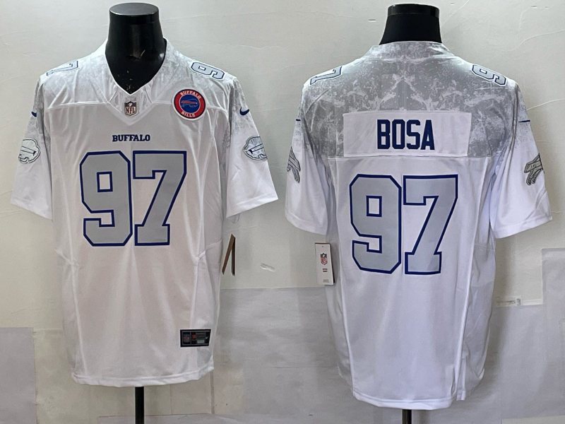 Men Buffalo Bills #97 Bosa Nike White 2025 Rivalries Collection Limited NFL Jersey 043
